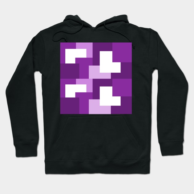 Purple abstract squares tiles pattern Hoodie by Baobabprintstore